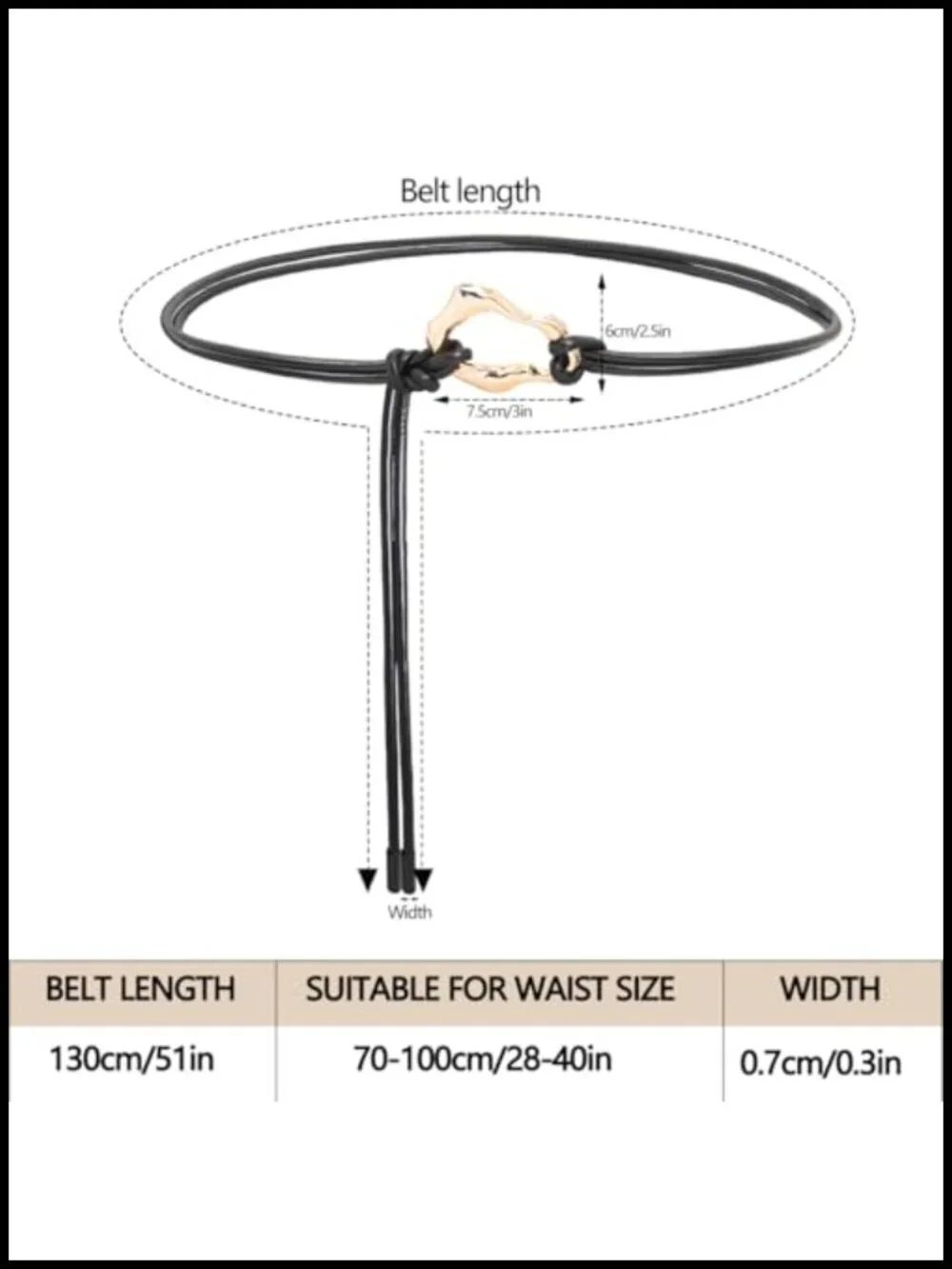 Knotted Belt for Women Thin PU Leather Belt Dresses Waist 28-40